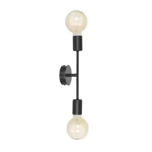 image of Proton Black Wall Lamp 2x E27