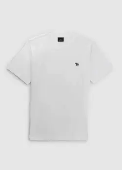 Image of Paul Smith Mens Regular Fit Ss Zebra T-Shirt In White