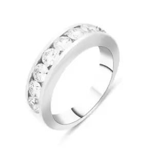 Image of 18ct White Gold 1.14ct Diamond Channel Set Half Eternity Ring