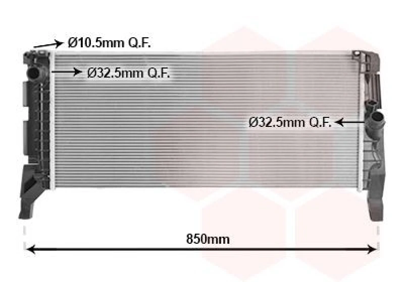 Image of VAN WEZEL Engine radiator VAN WEZEL 06012745