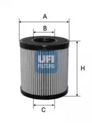 Image of 2506000 UFI Oil Filter Oil Cartridge