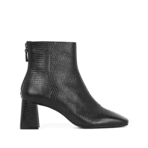 Image of Takine Heeled Ankle Boots in Grained Leather