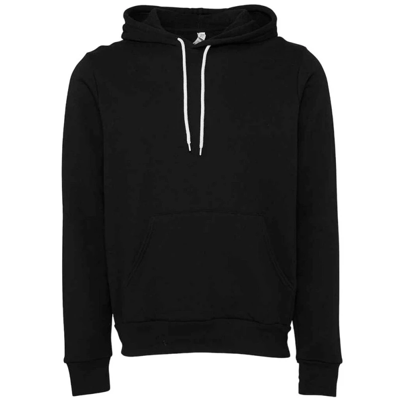 Image of Bella + Canvas Mens Polycotton Pullover Hoodie in Black Size: Medium Black Male M