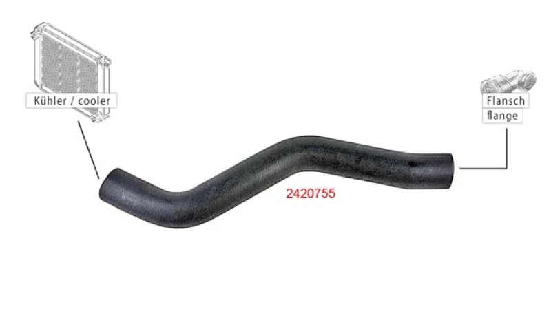 Image of Radiator hose METZGER 2420755