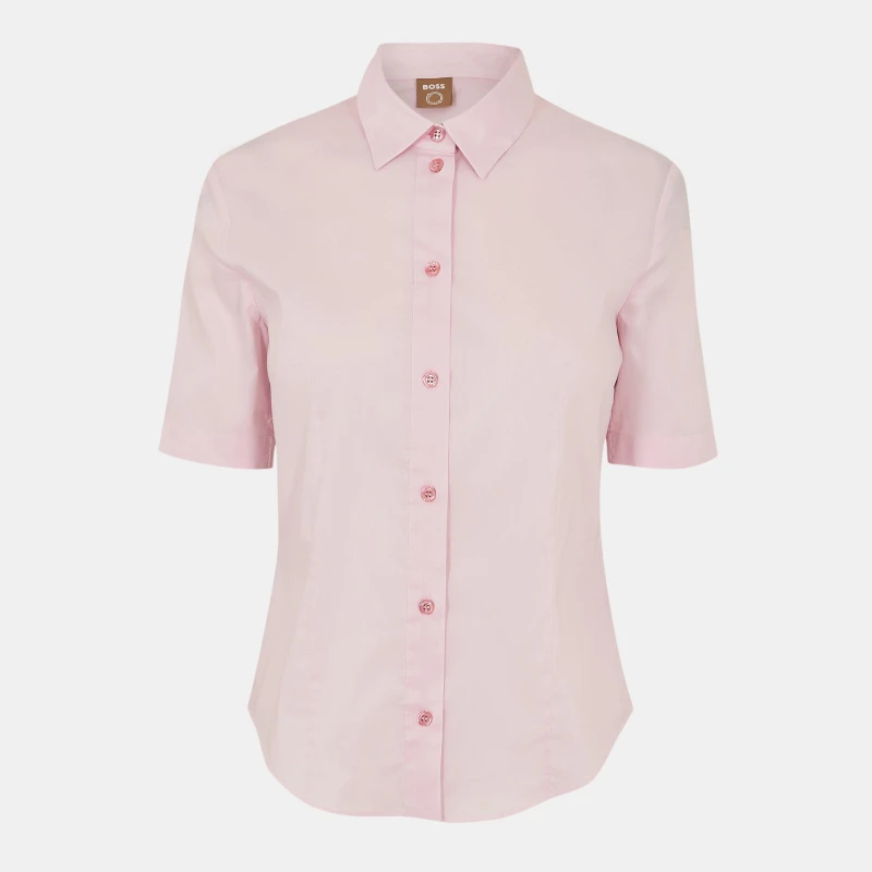 Image of Boss Womens Bashinea Long Sleeve Long Blouse Pastel Pink female 4 (XXS)