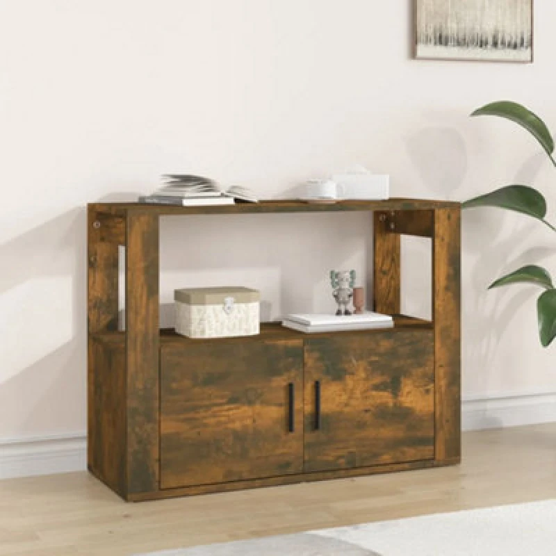 Image of Vidaxl Sideboard Smoked Oak 80X30X60 Cm Engineered Wood, Brown 819457