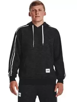Image of Under Armour Training Essential Heritage Fleece Hoodie - Black, Size XL, Men