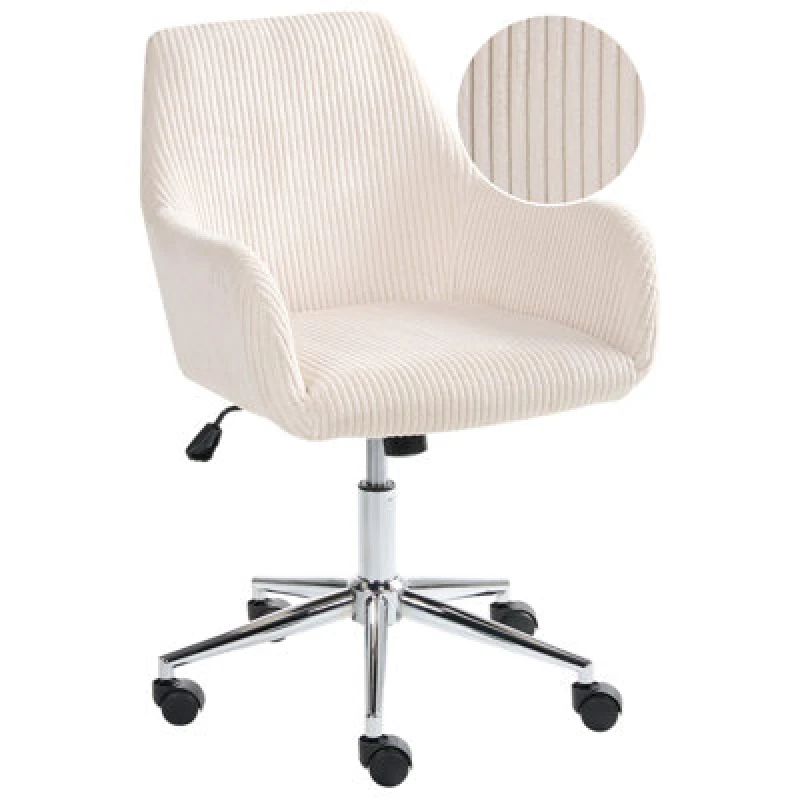 Image of Beliani Office Chair Wellston Corduroy Light Beige