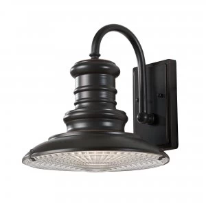 Image of 1 Light Outdoor Medium Dome Wall Lantern Light Restoration Bronze IP44, E27