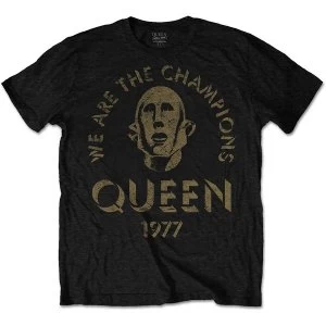 Image of Queen - We Are The Champions Unisex Large T-Shirt - Black