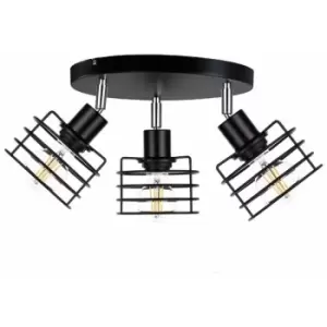 image of Keter Viva Ceiling Spotlight Clusters Black, 35cm, 3x E27