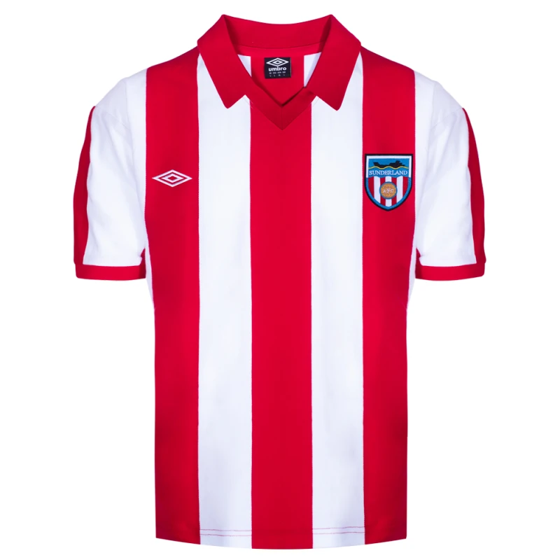 Image of Score Draw Sunderland 1978 Umbro Retro Football Shirt SUND78HUMBPKSS-S S Mens Sportswear