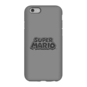 image of Nintendo Super Mario Distressed Logo Phone Case - iPhone 6 - Tough Case - Gloss