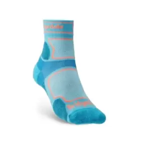 Image of Bridgedale TRAIL RUN Ultralight T2 Coolmax Sport 3/4 Crew Womens - Large Blue