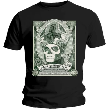 Image of Ghost - Papa Cash Unisex Large T-Shirt - Black