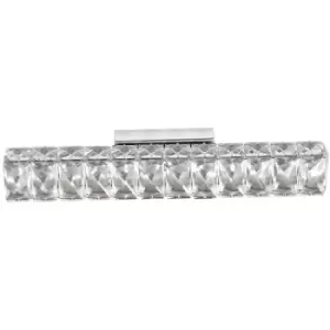 Netlighting Merano Clarita Integrated LED Wall Lamp Chrome Aluminium K9 Crystal