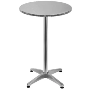 Image of Bar Table 2Pcs Set Stainless Steel/Aluminium Height-Adjustable