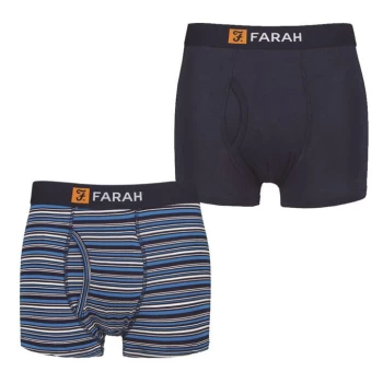 image of Farah 2 Pack Striped Bamboo Keyhole Trunks Mens - Blue