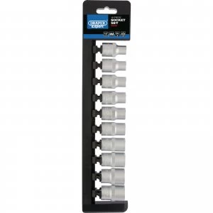 Image of Draper Expert 10 Piece 1/2" Drive Hex Socket Set Metric 1/2"