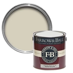 image of Farrow & Ball Modern Shadow white No. 282 Matt Emulsion Paint 2.5L