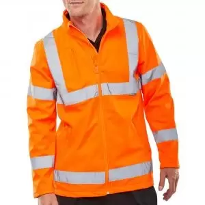 Image of Beeswift Soft Shell Jkt Hv Orange En20471 Gort3279 S SS20471ORS