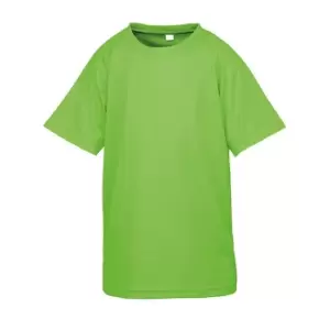 image of Spiro Chidlrens/Kids Impact Performance Aircool T-Shirt (5-6 Years) (Lime Punch)