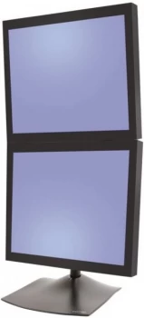 Image of Ergotron DeskStand DS100 Stand for Dual flat panel aluminium steel Black screen size up to 24" mounting interface 100 x 100 mm 75 x 75 mm