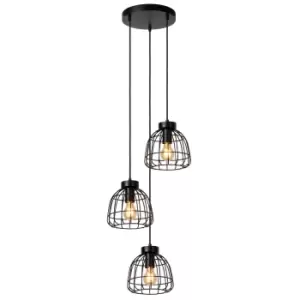 Image of Filox Retro Pendant Light - 3xE27 - Black