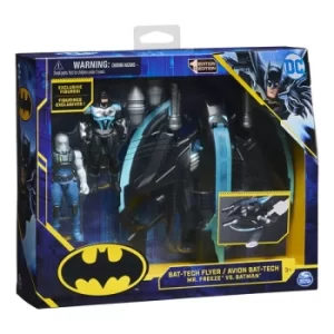 Image of Batman With Bat-Tech Flyer & Mr Freeze (DC Comics) 4" Figures