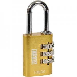 image of Kasp K10530YELD Padlock 30 mm Yellow Combination