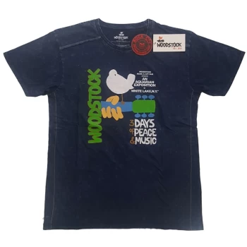 Image of Woodstock - Poster Unisex Large T-Shirt - Blue