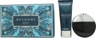 image of Bvlgari Aqva Pour Homme Gift Set 100ml Eau de Toilette + 100ml Aftershave Balm + Pouch