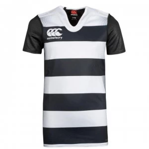 Image of Canterbury CCC Challenge Hooped Rugby Shirt Junior - Black/White