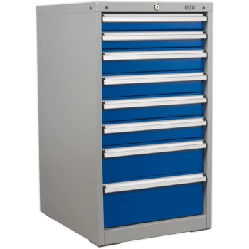 Image of Sealey Premier Industrial Cabinet 8 Drawer Blue / Grey