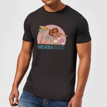 Image of Disney Moana Read The Sea Mens T-Shirt - Black - 3XL - Black