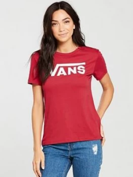 Image of Vans Flying V Tee Red Size XS Women