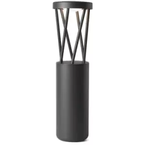 Faro Twist - Outdoor LED Dark Grey Bollard Pedestal Lamp 10W 3000K IP65