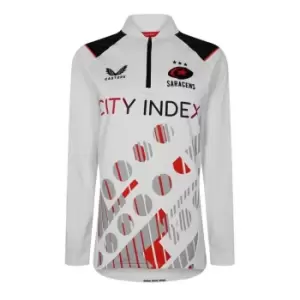 Image of Castore Quarter Zip Baselayer Top Ladies - White