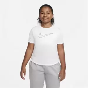 image of Nike One Dri Fit T Shirt Junior Girls - White