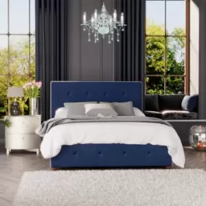 Image of Laurence Llewelyn-Bowen Laurence Llewelyn Bowen Hesper Ottoman Storage Bed Plush Velvet Navy King