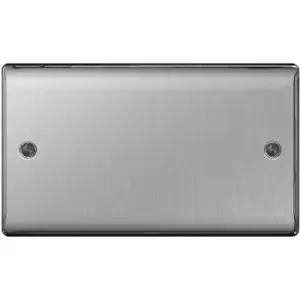 Image of BG Nexus Metal Brushed Steel 2 Gang Blanking Plate - NBS95