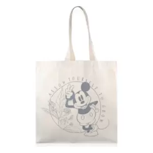 Image of Disney Allow Yourself To Grow Mickey Mouse Tote Bag (One Size) (Natural)