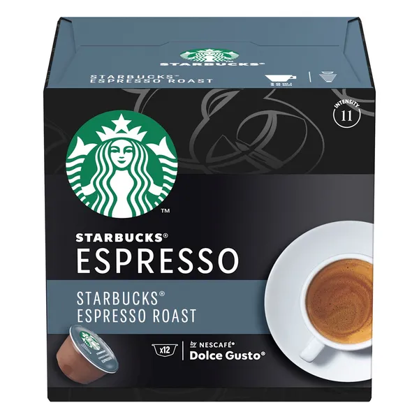 Image of Starbucks Dolce Gusto Dark Espresso Roast Coffee 12 Pods