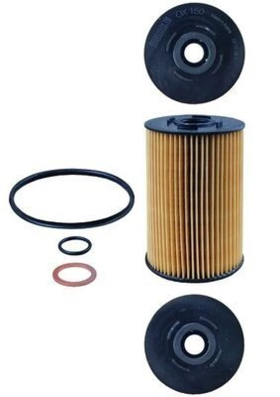 Image of MAHLE OX 150D1 Oil filter Filter Insert, with gaskets/seals Oil Filter (7)