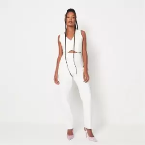 Missguided Tall Tailored Cigarette Trousers - White