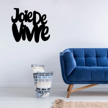 Image of Joie De Vivre - Black Decorative Wooden Wall Accessory