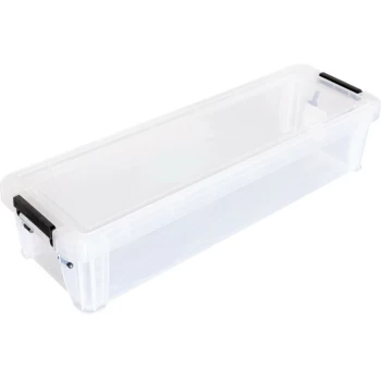 image of Allstore 2.2LTR 370X110X80MM Storage Box with Lid - Whitefurze