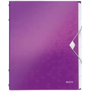 Image of Leitz Divider Book WOW A4 PP 6 Tabs Purple