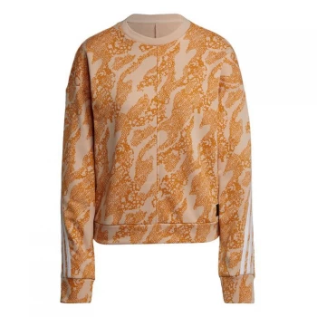 Image of adidas Sportswear Future Icons Animal-Print Sweats - Halo Blush / Focus Orange / Wh