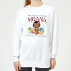 Image of Moana Born In The Ocean Womens Sweatshirt - White - 3XL